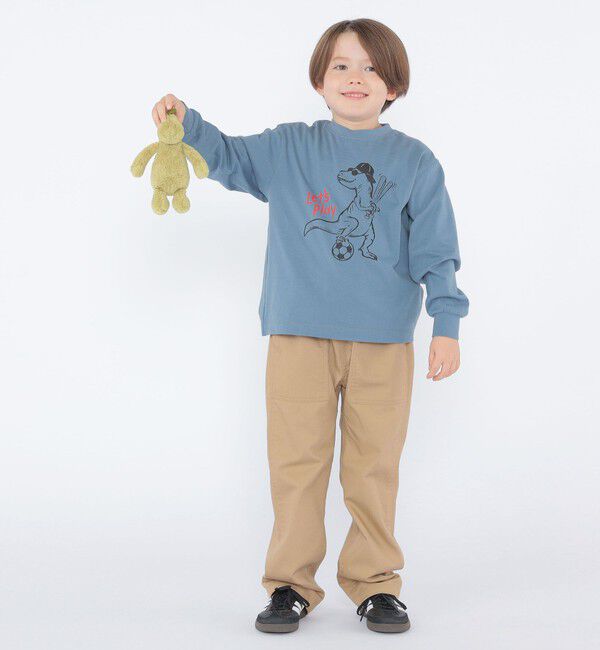 SHIPS KIDS「【SHIPS KIDS別注】ARCH＆LINE:100～130cm / ダイナソー ロングスリーブ Tシャツ」|Tシャツ・カットソー|
