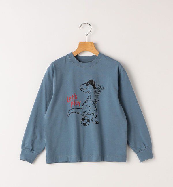 SHIPS KIDS「【SHIPS KIDS別注】ARCH＆LINE:100～130cm / ダイナソー ロングスリーブ Tシャツ」|Tシャツ・カットソー|