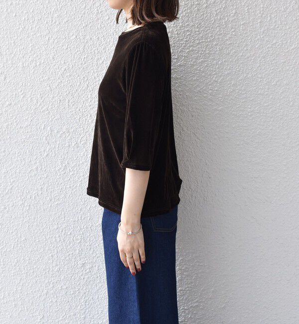 SHIPS Colors 「SHIPS Colors:〈手洗い可能〉フロッキー メッシュ 5分袖 トップス」|Tシャツ・カットソー|