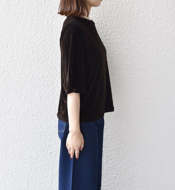 SHIPS Colors 「SHIPS Colors:〈手洗い可能〉フロッキー メッシュ 5分袖 トップス」|Tシャツ・カットソー|