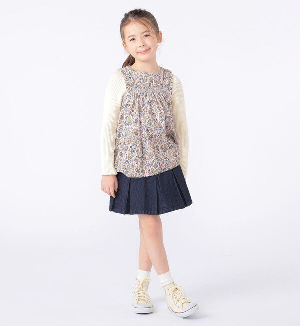 SHIPS KIDS「SHIPS KIDS:100～130cm / コーデュロイ リブ レイヤード トップス」|シャツ・ブラウス|