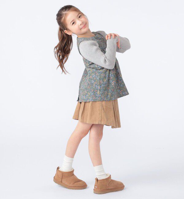 SHIPS KIDS「SHIPS KIDS:100～130cm / コーデュロイ リブ レイヤード トップス」|シャツ・ブラウス|