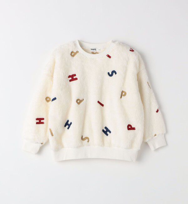 SHIPS Colors 「SHIPS Colors: 90~140cm /〈洗濯機可能〉 ロゴ刺繍 ボア スウェット◇」|スウェット・ジャージ|
