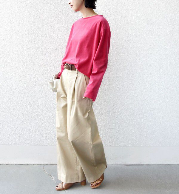 SHIPS for women「〈手洗い可能〉コットン ベロア ボートネック ロング スリーブ プルオーバー」|Tシャツ・カットソー|