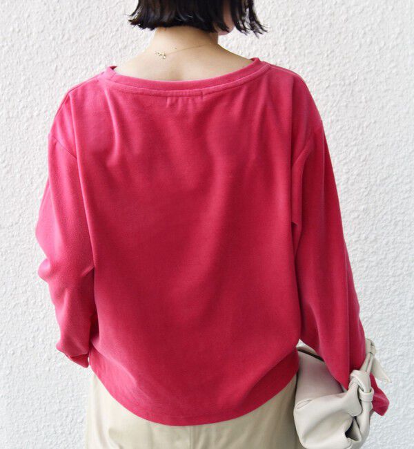SHIPS for women「〈手洗い可能〉コットン ベロア ボートネック ロング スリーブ プルオーバー」|Tシャツ・カットソー|