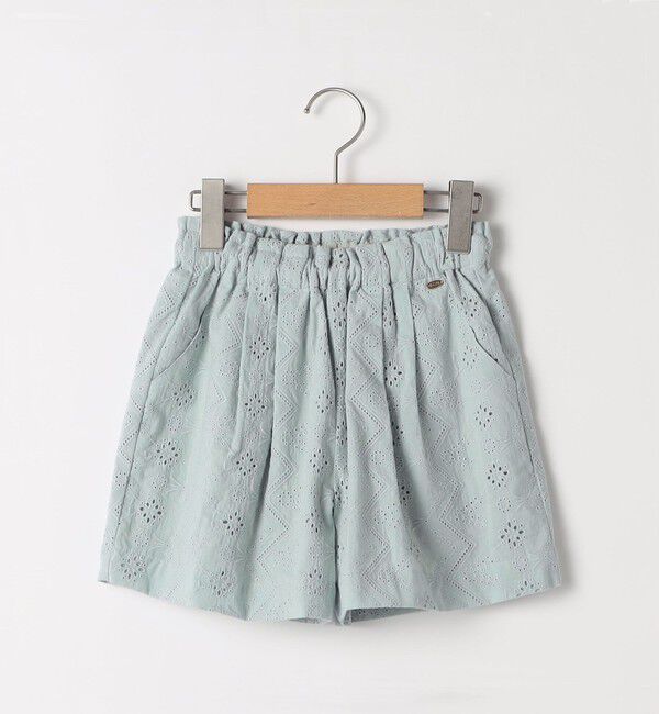 SHIPS KIDS「SHIPS KIDS:80～90cm / レース エンブロイダリー ショート パンツ」|その他|ライトブルー