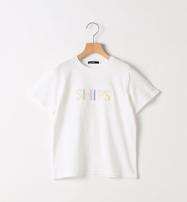 SHIPS KIDS「SHIPS KIDS:80～90cm / SHIPS ロゴ 半袖Tシャツ」|Tシャツ・カットソー|ホワイト