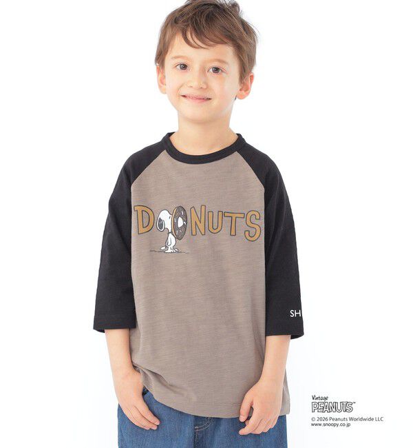 SHIPS KIDS「SHIPS KIDS:100～130cm /PEANUTS スヌーピー フットボール プリント Tシャツ」|Tシャツ・カットソー|