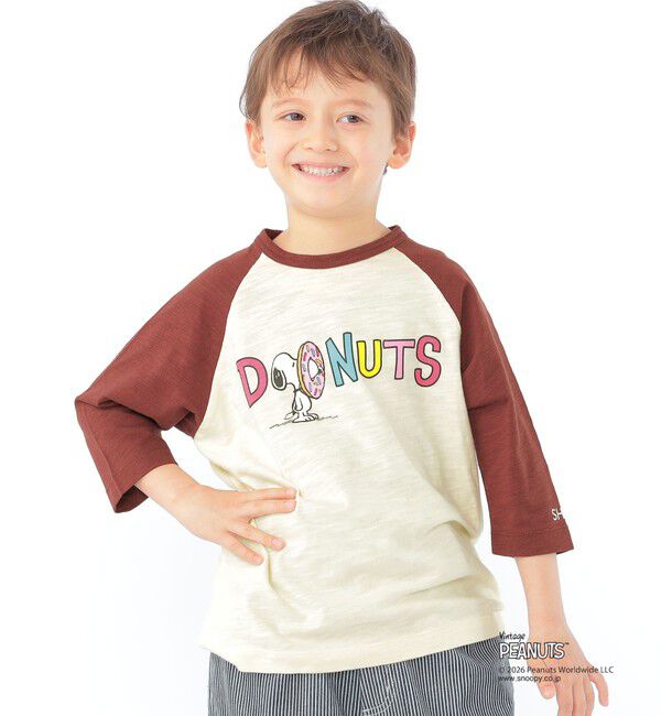 SHIPS KIDS「SHIPS KIDS:100～130cm /PEANUTS スヌーピー フットボール プリント Tシャツ」|Tシャツ・カットソー|