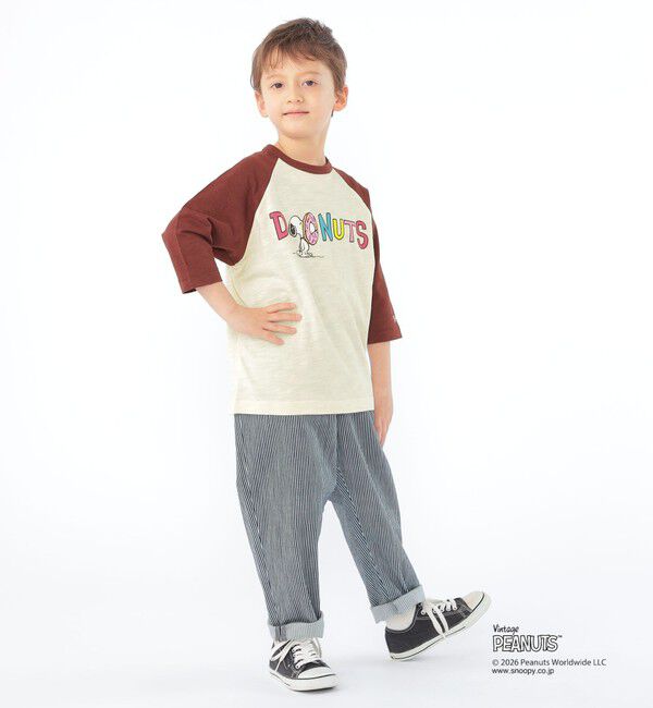 SHIPS KIDS「SHIPS KIDS:100～130cm /PEANUTS スヌーピー フットボール プリント Tシャツ」|Tシャツ・カットソー|