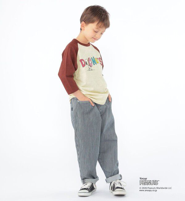 SHIPS KIDS「SHIPS KIDS:100～130cm /PEANUTS スヌーピー フットボール プリント Tシャツ」|Tシャツ・カットソー|