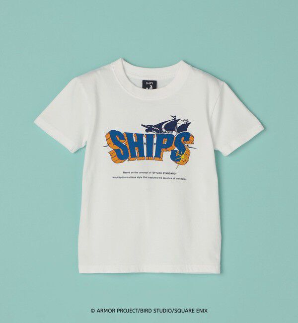 SHIPS KIDS「DQVIIR &times; SHIPS:100～140cm  ロゴ Tシャツ〈KIDS〉」|Tシャツ・カットソー|ホワイト