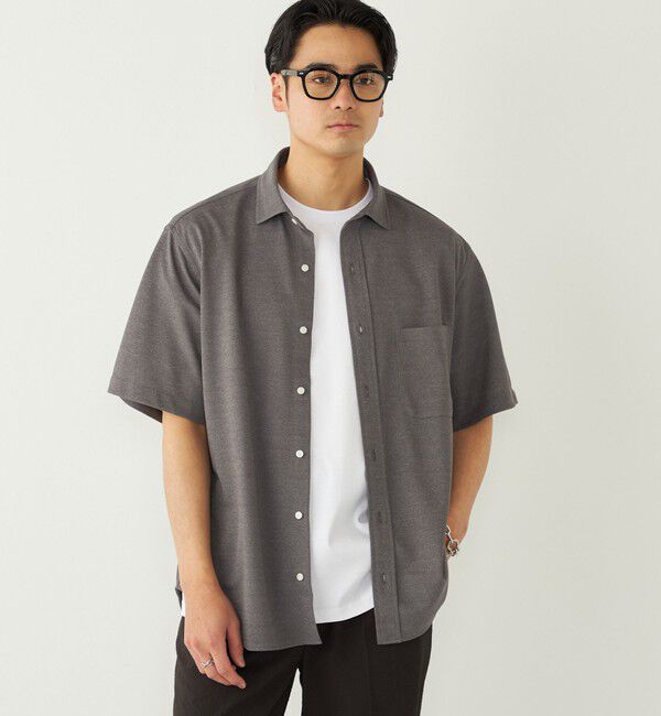 SHIPS Colors 「《予約》SHIPS Colors:〈吸水速乾・洗濯機可能〉シアー カノコ ショートスリーブ シャツ◆」|シャツ・ブラウス|