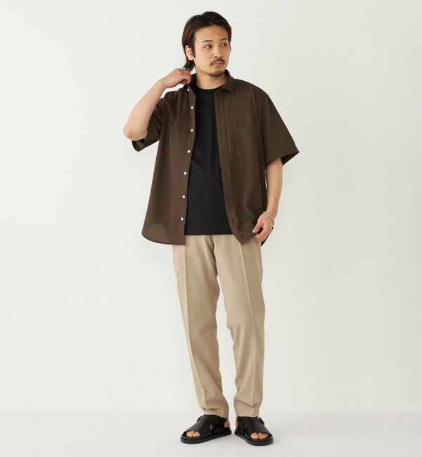 SHIPS Colors 「《予約》SHIPS Colors:〈吸水速乾・洗濯機可能〉シアー カノコ ショートスリーブ シャツ◆」|シャツ・ブラウス|