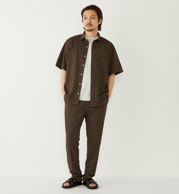 SHIPS Colors 「《予約》SHIPS Colors:〈吸水速乾・洗濯機可能〉シアー カノコ ショートスリーブ シャツ◆」|シャツ・ブラウス|