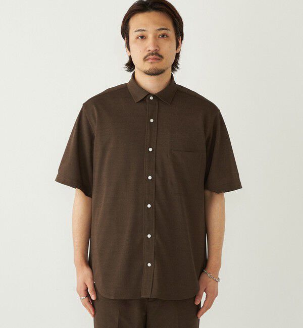 SHIPS Colors 「《予約》SHIPS Colors:〈吸水速乾・洗濯機可能〉シアー カノコ ショートスリーブ シャツ◆」|シャツ・ブラウス|