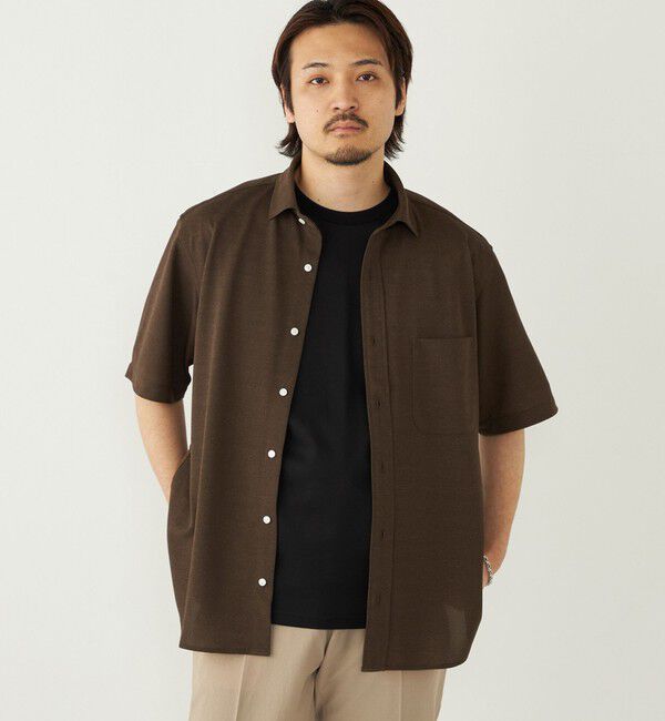 SHIPS Colors 「《予約》SHIPS Colors:〈吸水速乾・洗濯機可能〉シアー カノコ ショートスリーブ シャツ◆」|シャツ・ブラウス|