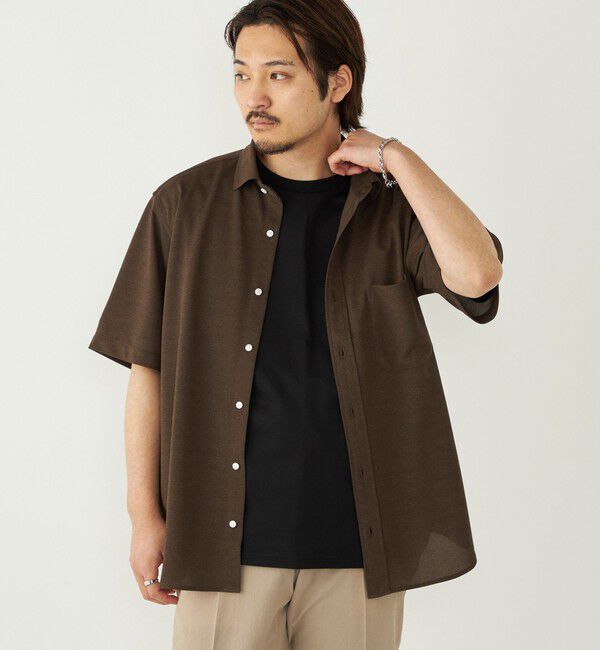 SHIPS Colors 「《予約》SHIPS Colors:〈吸水速乾・洗濯機可能〉シアー カノコ ショートスリーブ シャツ◆」|シャツ・ブラウス|