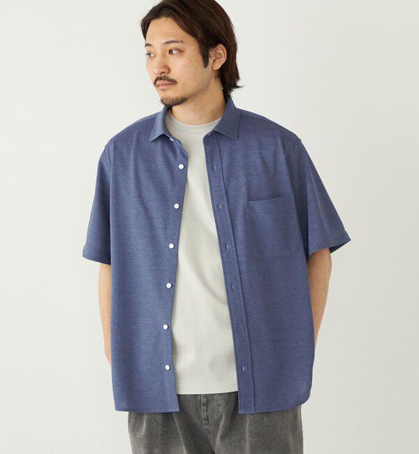 SHIPS Colors 「《予約》SHIPS Colors:〈吸水速乾・洗濯機可能〉シアー カノコ ショートスリーブ シャツ◆」|シャツ・ブラウス|