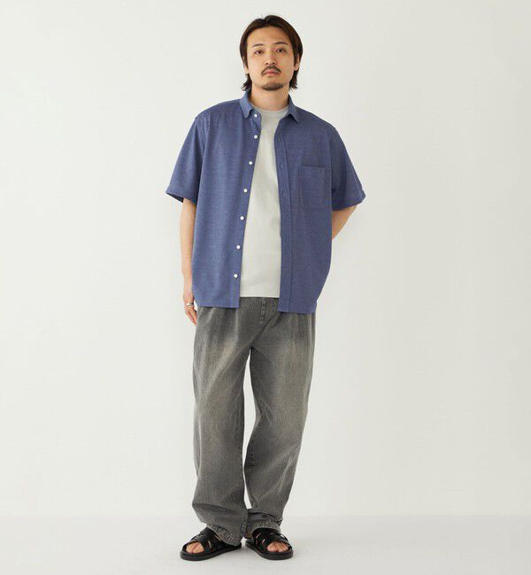 SHIPS Colors 「《予約》SHIPS Colors:〈吸水速乾・洗濯機可能〉シアー カノコ ショートスリーブ シャツ◆」|シャツ・ブラウス|