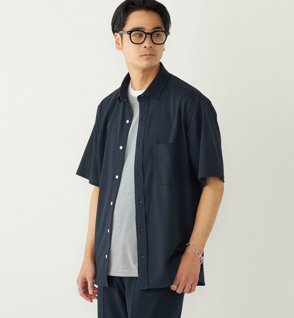 SHIPS Colors 「《予約》SHIPS Colors:〈吸水速乾・洗濯機可能〉シアー カノコ ショートスリーブ シャツ◆」|シャツ・ブラウス|