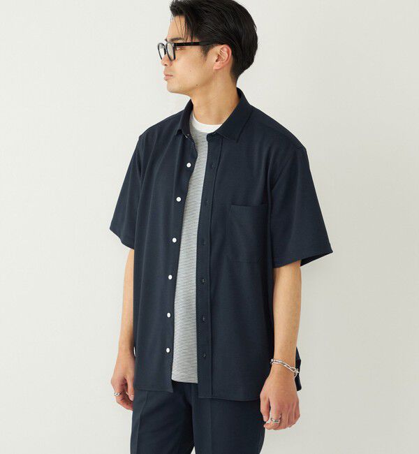 SHIPS Colors 「《予約》SHIPS Colors:〈吸水速乾・洗濯機可能〉シアー カノコ ショートスリーブ シャツ◆」|シャツ・ブラウス|