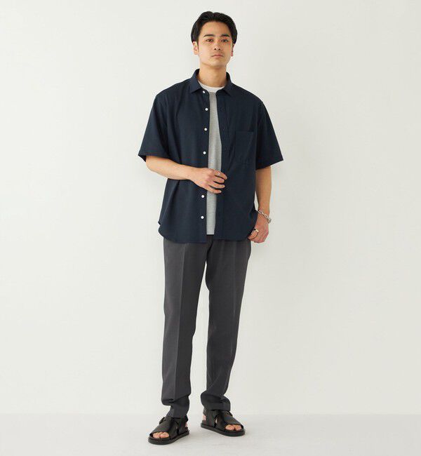 SHIPS Colors 「《予約》SHIPS Colors:〈吸水速乾・洗濯機可能〉シアー カノコ ショートスリーブ シャツ◆」|シャツ・ブラウス|