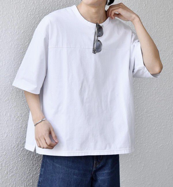 SHIPS any「【SHIPS any別注】RUSSELL ATHLETIC:〈吸水速乾/抗菌防臭〉Dri-Power(R) フットボール Tシャツ◆」|Tシャツ・カットソー|