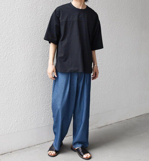 SHIPS any「【SHIPS any別注】RUSSELL ATHLETIC:〈吸水速乾/抗菌防臭〉Dri-Power(R) フットボール Tシャツ◆」|Tシャツ・カットソー|