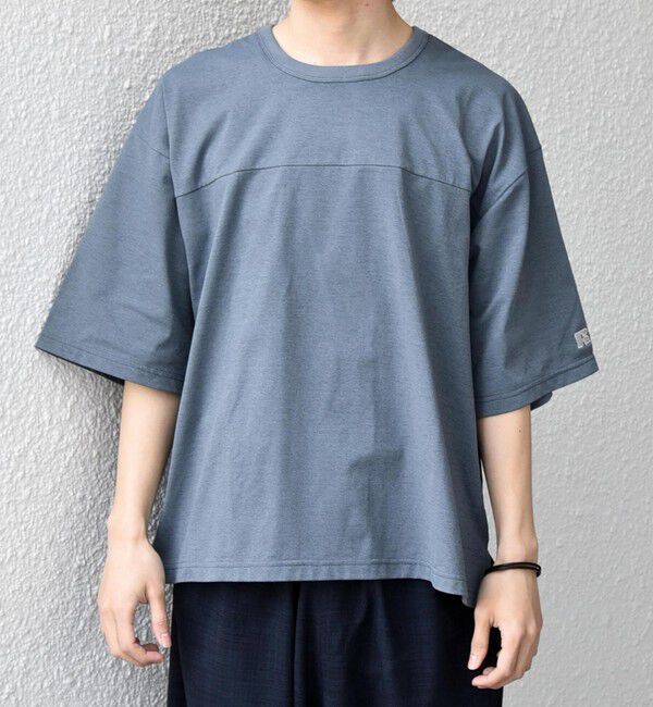 SHIPS any「【SHIPS any別注】RUSSELL ATHLETIC:〈吸水速乾/抗菌防臭〉Dri-Power(R) フットボール Tシャツ◆」|Tシャツ・カットソー|