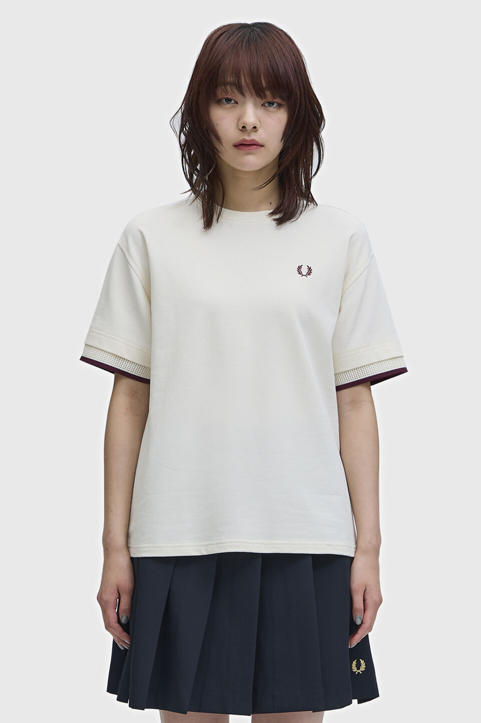 FRED PERRY 「Mesh Cuff Pique T-Shirt」|Tシャツ・カットソー|
