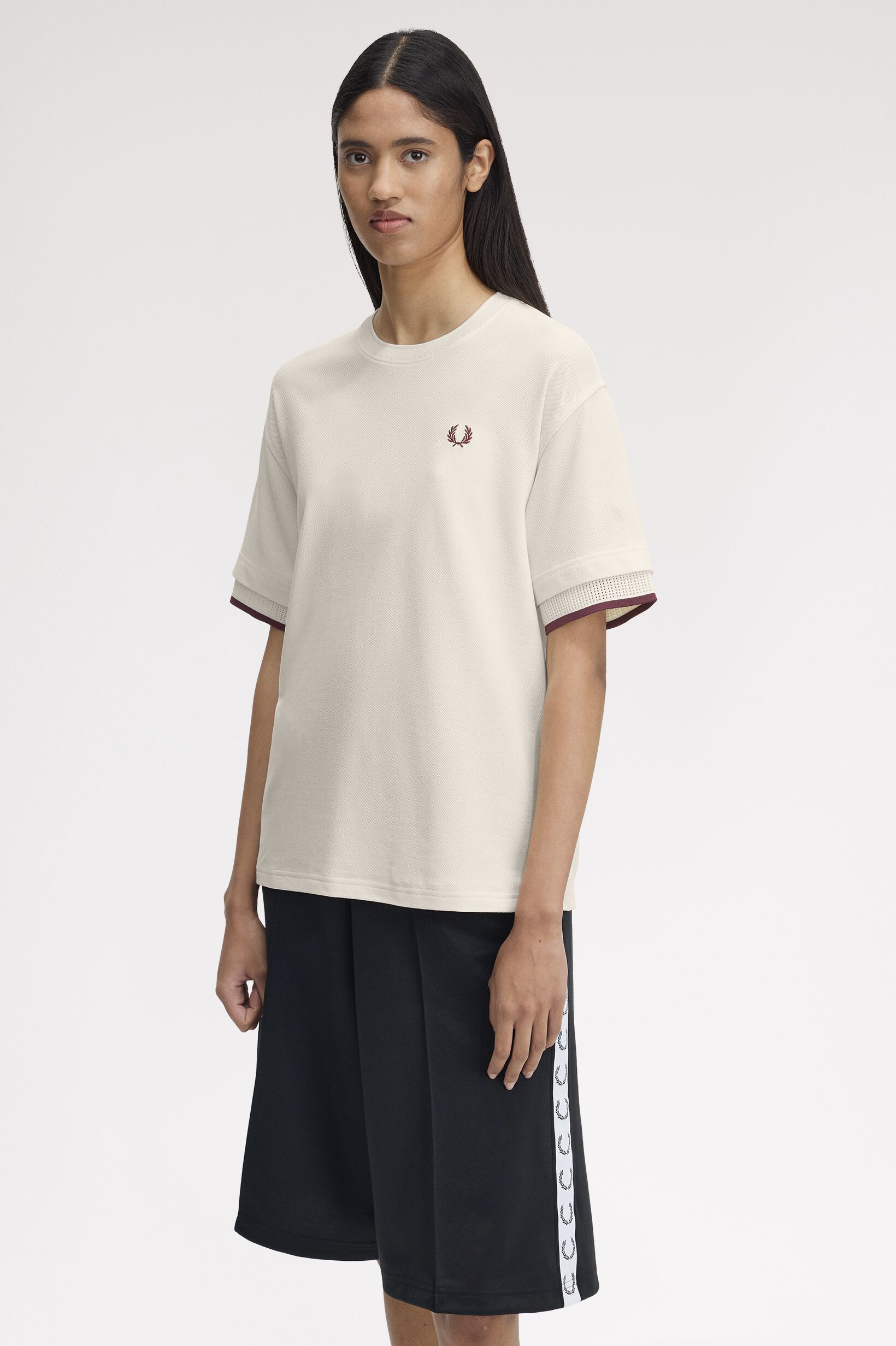 FRED PERRY 「Mesh Cuff Pique T-Shirt」|Tシャツ・カットソー|