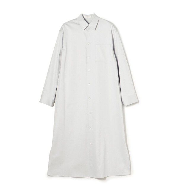 GALERIE VIE「ハイカウントサテン ロングシャツワンピース」|ワンピース|13 ライトグレー