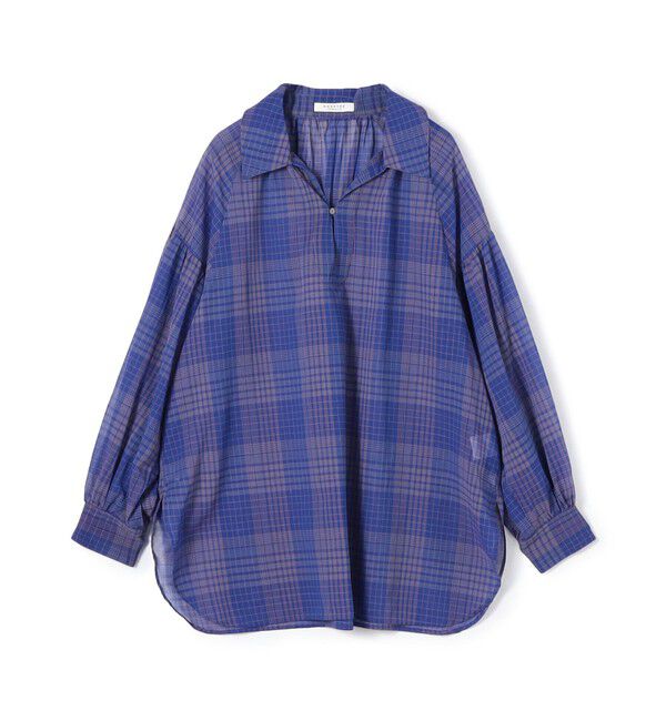 MACPHEE「コットンオーガンジー チュニックブラウス」|シャツ・ブラウス|64 ブルー系