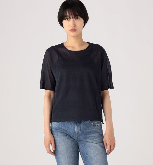 MACPHEE「ドライポリエステル クルーネックプルオーバー」|ニット・セーター|