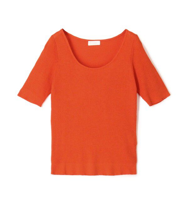 Ballsey「ストレッチラミー ラウンドネックプルオーバー」|ニット・セーター|27 オレンジ