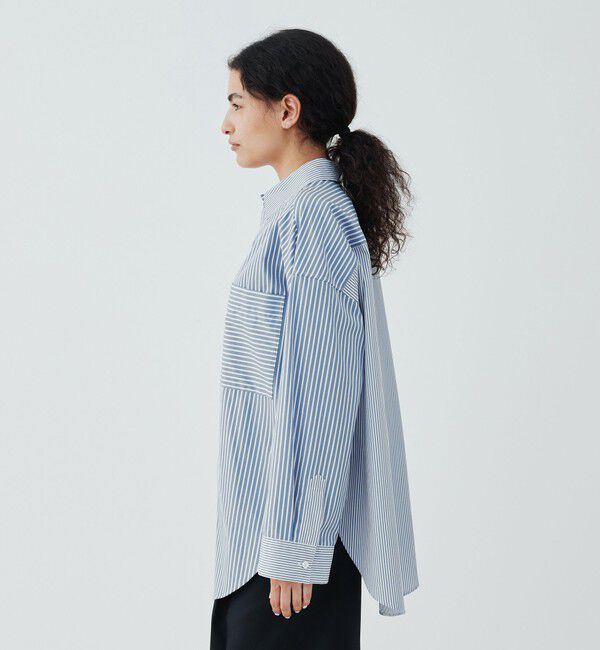 GALERIE VIE「コントラストストライプ レギュラーシャツ」|シャツ・ブラウス|