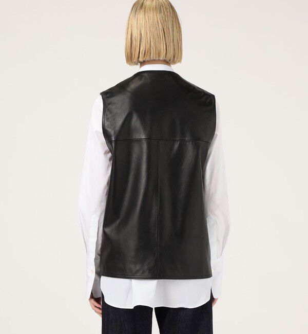 TOMORROWLAND BUYING WEAR「CINQUANTA METAL BUTTON レザーベスト」|ベスト・ジレ|