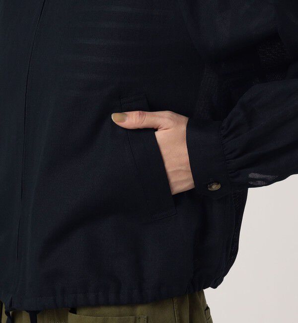 MACPHEE「コットンリネンパナマクロス ジップアップブルゾン」|ブルゾン・スタジャン|
