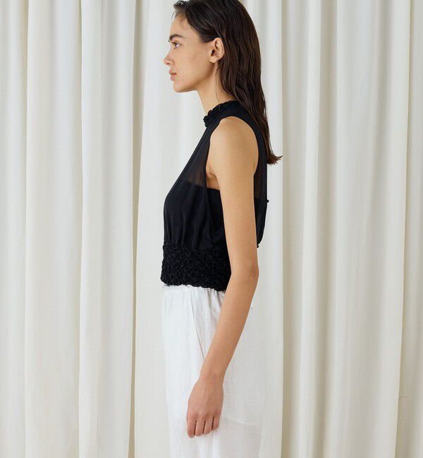 DES PRES「 シャーリングシルク タンクトップ」|シャツ・ブラウス|