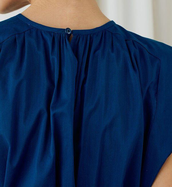 DES PRES「コットンシルクタイプライター コクーンギャザーブラウス」|シャツ・ブラウス|