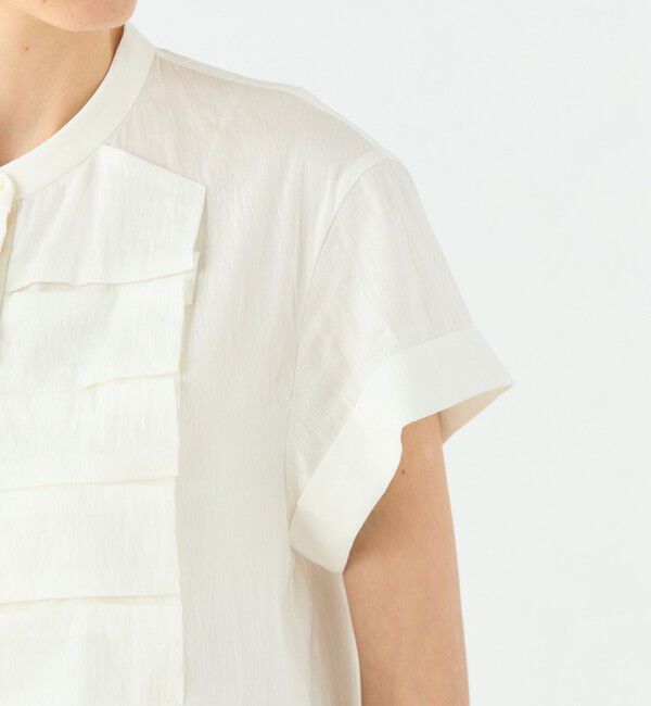 TOMORROWLAND collection「エフェクトリネン ハーフスリーブブラウス」|シャツ・ブラウス|