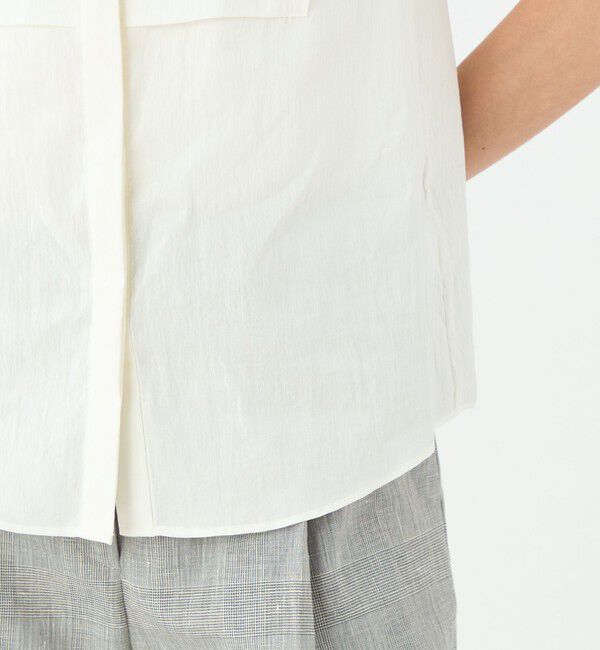 TOMORROWLAND collection「エフェクトリネン ハーフスリーブブラウス」|シャツ・ブラウス|