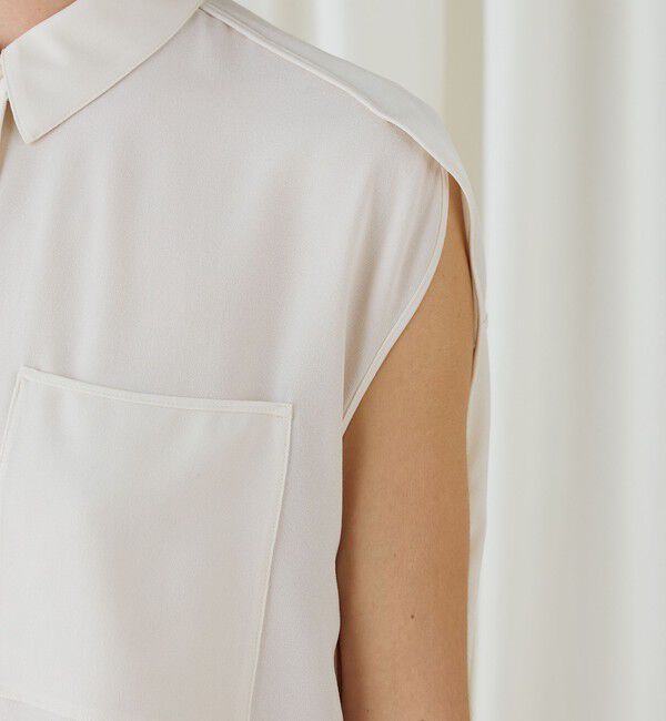 DES PRES「ジャージーライクジョーゼット パイピングブラウス」|シャツ・ブラウス|