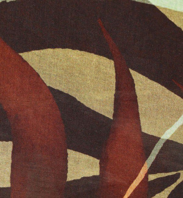 Ballsey「スタックリーフプリント ロングギャザースカート」|フレア|