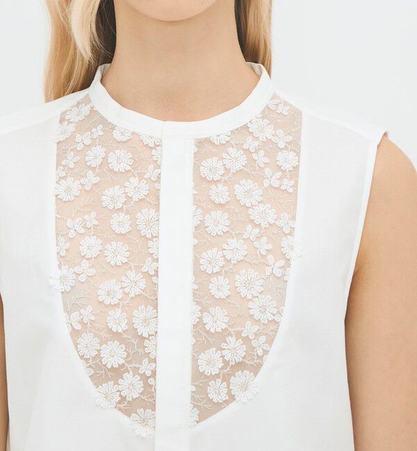 CABaN「フレンチレースコンビ ボザムシャツ」|シャツ・ブラウス|