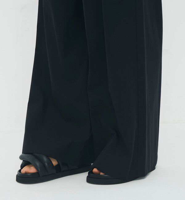 CABaN「シャトルポプリン 2タックワイドパンツ」|チノ|