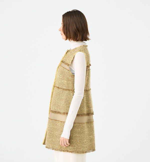 Ballsey「ブロッキングツイード ミドルジレ」|ベスト・ジレ|