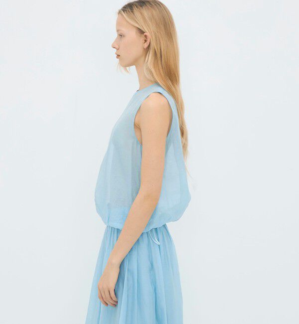 CABaN「コットンシルクオーガンジー ノースリーブブラウス」|シャツ・ブラウス|