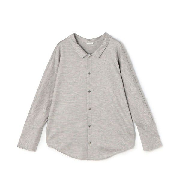 GALERIE VIE「ウォッシャブルウールジャージー ドルマンスリーブシャツ」|シャツ・ブラウス|13 ライトグレー